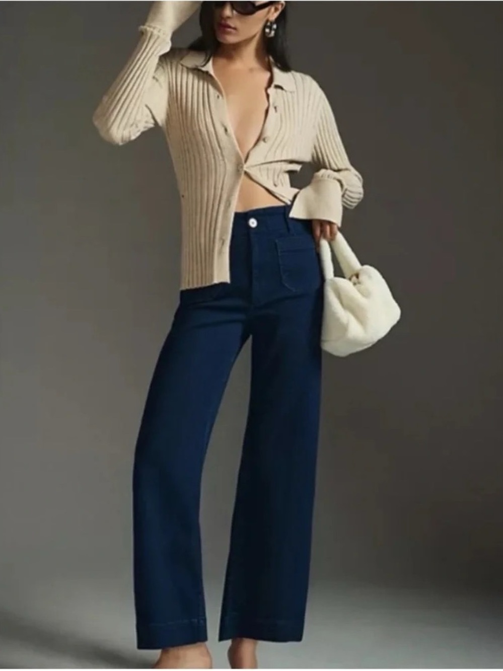 Anthropologie Pilcro Wide Leg
High Rise Dark Wash Jeans Sz 32